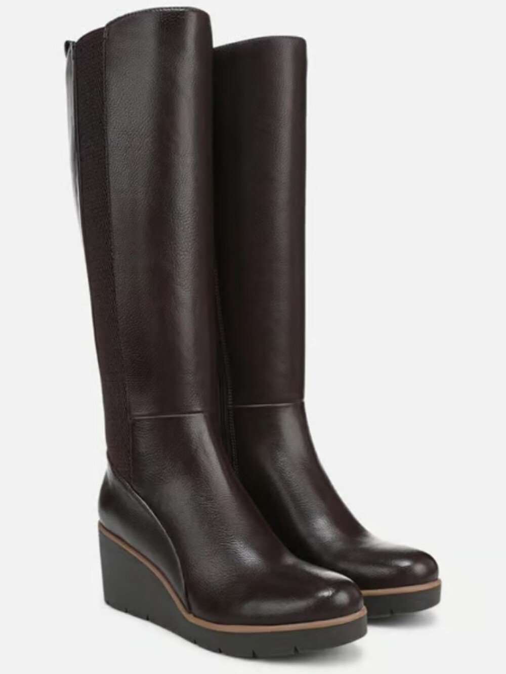 NIB Soul Naturalizer Adrian Black Knee High Wedge Boots, Sz 7.5